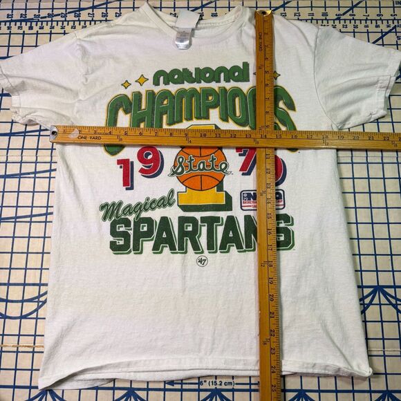 1979 Michigan State Spartans National Champions T-Shirt Reprint Medium ’47 Brand - Picture 10 of 11